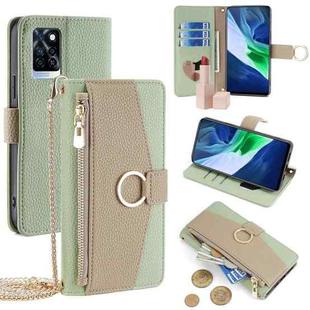 For Infinix Note 10 Pro Crossbody Litchi Texture Leather Phone Case(Green)