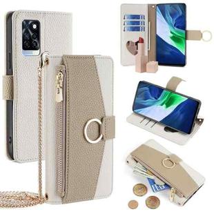 For Infinix Note 10 Pro Crossbody Litchi Texture Leather Phone Case(White)