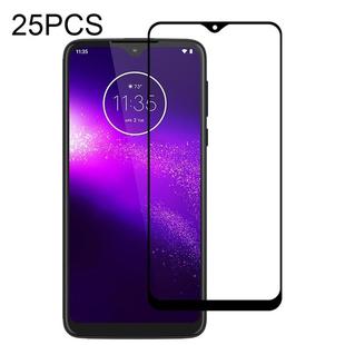 For Motorola One Macro 25 PCS Full Glue Full Screen Tempered Glass Film