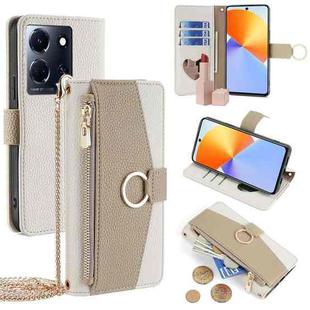 For Infinix Note 30 4G Crossbody Litchi Texture Leather Phone Case(White)