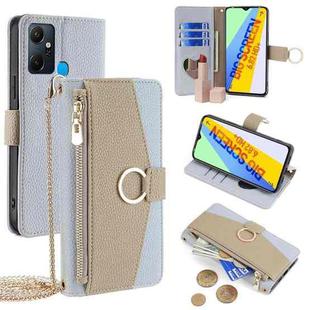 For Infinix Smart 6 Plus Crossbody Litchi Texture Leather Phone Case(Blue)