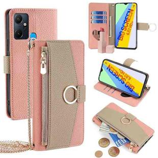 For Infinix Smart 6 Plus Crossbody Litchi Texture Leather Phone Case(Pink)