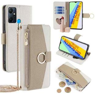 For Infinix Smart 6 Plus Crossbody Litchi Texture Leather Phone Case(White)