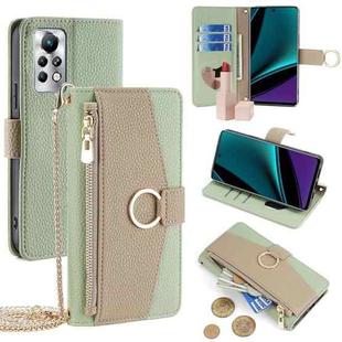For Infinix Note 11 Pro Crossbody Litchi Texture Leather Phone Case(Green)