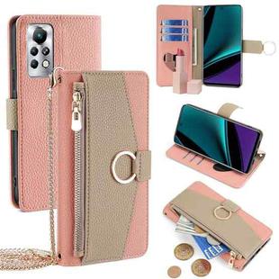 For Infinix Note 11 Pro Crossbody Litchi Texture Leather Phone Case(Pink)