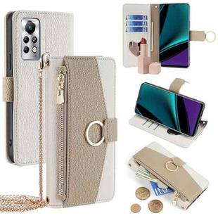 For Infinix Note 11 Pro Crossbody Litchi Texture Leather Phone Case(White)