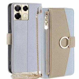 For Infinix Note 40 Pro 5G Crossbody Litchi Texture Leather Phone Case(Blue)