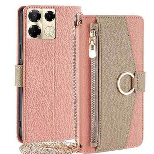 For Infinix Note 40 Pro 5G Crossbody Litchi Texture Leather Phone Case(Pink)