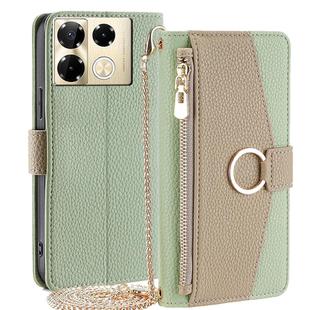For Infinix Note 40 Pro 4G Crossbody Litchi Texture Leather Phone Case(Green)