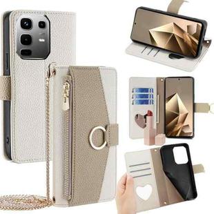 For Infinix Note 50 4G Crossbody Litchi Texture Leather Phone Case(White)