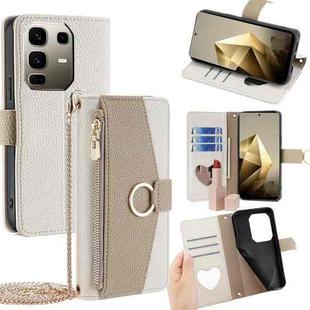 For Infinix Note 50 Pro+ 5G Crossbody Litchi Texture Leather Phone Case(White)