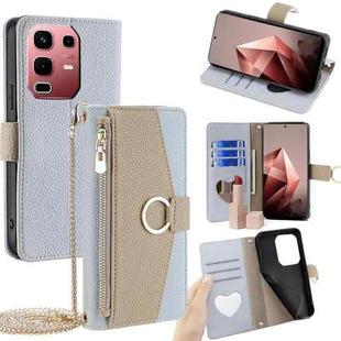 For Infinix Note 50s 5G Crossbody Litchi Texture Leather Phone Case(Blue)