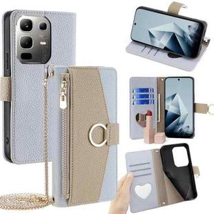 For Infinix Note 50x 5G Crossbody Litchi Texture Leather Phone Case(Blue)