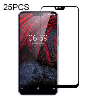 For Nokia X6 25 PCS Full Glue Full Screen Tempered Glass Film