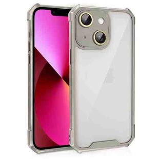 For iPhone 13 Shockproof Acrylic Phone Case with Lens Glass Film(Grey)