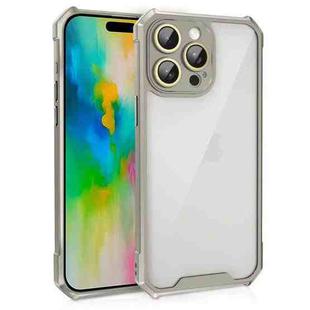 For iPhone 16 Pro Shockproof Acrylic Phone Case with Lens Glass Film(Grey)