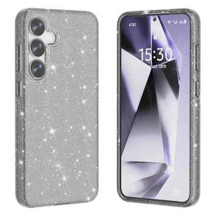 For Samsung Galaxy S25+ 5G Shockproof Terminator Glitter Powder Phone Case(Black)