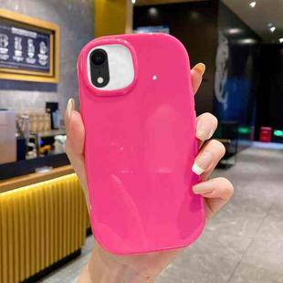 For iPhone XR Glossy Soap Shape TPU Phone Case(Rose Red)