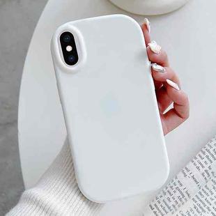 For iPhone XS / X Frosted Soap Shape TPU Phone Case(White)