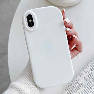 For iPhone XS Max Frosted Soap Shape TPU Phone Case(White)