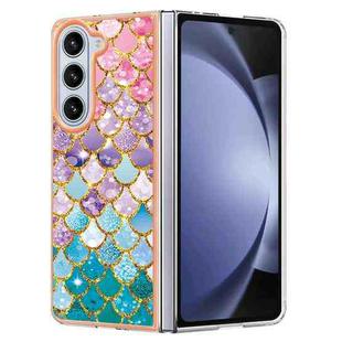 For Samsung Galaxy Z Fold5 5G Electroplating IMD TPU Phone Case(Colorful Scales)