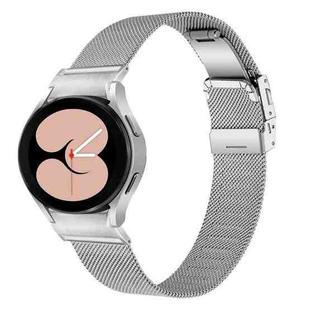 For Samsung Galaxy Watch 6 Quick Release Button Turtle Buckle Milan Watch Band(Silver)