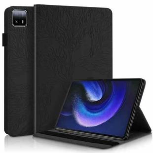For Xiaomi Pad 6 Max 2023 Life Tree Series Horizontal Flip Leather Tablet Case(Black)