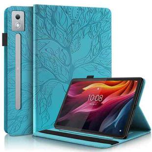 For Lenovo Tab P12 / Xiaoxin Pad Pro 12.7 2025 Life Tree Series Horizontal Flip Leather Tablet Case(Lake Blue)