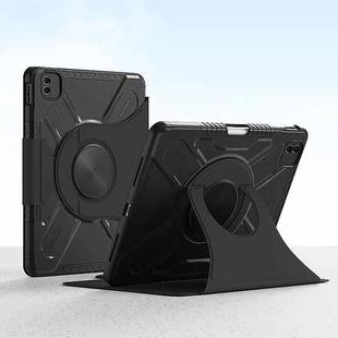 For iPad Air 10.9 2022 / 2020 X-Shaped Rotation Smart Leather Tablet Case(Black)