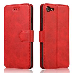 For iPhone 7 / 8 Calf Texture Magnetic Buckle Horizontal Flip Leather Case with Holder & Card Slots & Wallet & Photo Frame(Red)