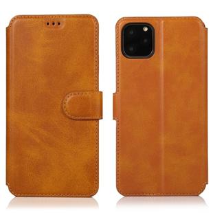 For iPhone 12 mini Calf Texture Magnetic Buckle Horizontal Flip Leather Case with Holder & Card Slots & Wallet & Photo Frame(Khaki)