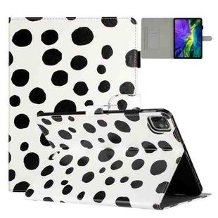 For iPad 10th Gen 10.9 2022 Dot Pattern Leather Smart Tablet Case(White Black)