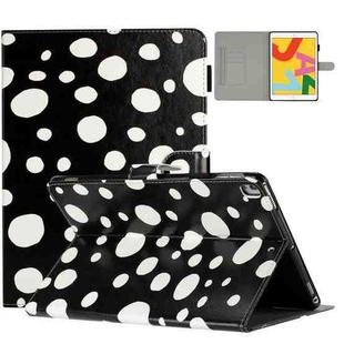 For iPad 10.2 2021 / 2020 / 10.5 2019 Dot Pattern Leather Smart Tablet Case(Black White)