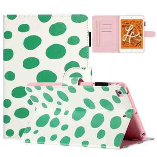 For iPad Pro 9.7 / 9.7 2018 / 2017 Dot Pattern Leather Smart Tablet Case(White Green Dot)