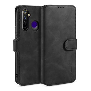 For OPPO Realme 5 Pro DG.MING Retro Oil Side Horizontal Flip Leather Case with Holder & Card Solt & Wallet(Black)