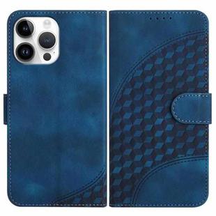 For iPhone 13 Pro Max YX0060 Elephant Head Embossed Phone Leather Case with Lanyard(Royal Blue)
