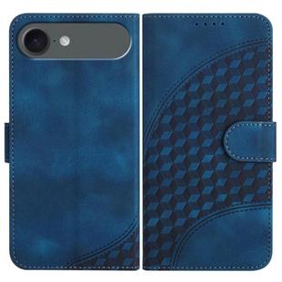 For iPhone 17 Air YX0060 Elephant Head Embossed Phone Leather Case with Lanyard(Royal Blue)