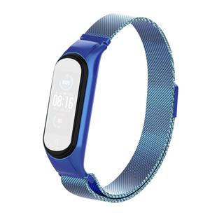 For Xiaomi Mi Band 5 Milano Solid Color Magnetic Stainless Steel Watch Band(Blue)