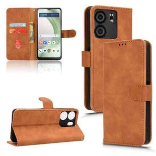 For BLU View 5 Skin Feel Magnetic Flip Leather Phone Case(Brown)