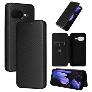 For Google Pixel 9a Carbon Fiber Texture Flip Leather Phone Case(Black)