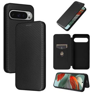For Google Pixel 10 Pro XL 5G Global Carbon Fiber Texture Flip Leather Phone Case(Black)
