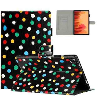 For Samsung Galaxy Tab A7 Lite T220 Dot Pattern Leather Tablet Case(Black Colorful)