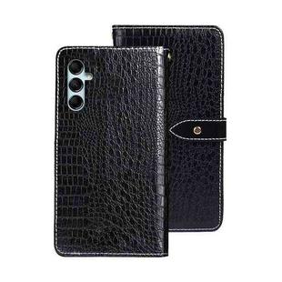 For Samsung Galaxy M34 5G / F34 5G idewei Crocodile Texture Leather Phone Case(Black)