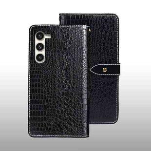 For Samsung Galaxy S24 5G idewei Crocodile Texture Leather Phone Case(Black)