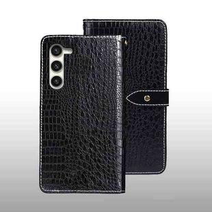 For Samsung Galaxy S24+ 5G idewei Crocodile Texture Leather Phone Case(Black)