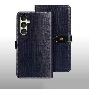 For Samsung Galaxy A35 5G idewei Crocodile Texture Leather Phone Case(Dark Blue)