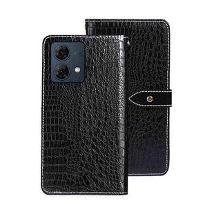 For OPPO A79 5G Global idewei Crocodile Texture Leather Phone Case(Black)