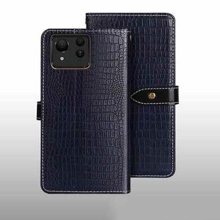 For ASUS Zenfone 11 Ultra idewei Crocodile Texture Leather Phone Case(Dark Blue)