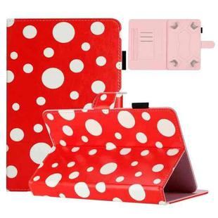 7 inch Dot Pattern Leather Tablet Case(Red White Dot)