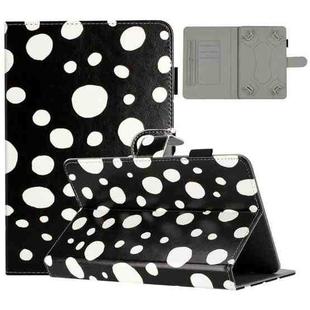 8 inch Dot Pattern Leather Tablet Case(Black White Dot)